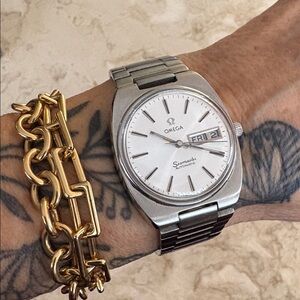 Omega Seamaster Automatic Men’s Wrist Watch Day Date Indicator Stainless Steel